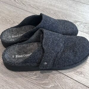 Finn Comfort Andermatt Wool Mule Charcoal Grey 44 Casual Clogs Made In Germany